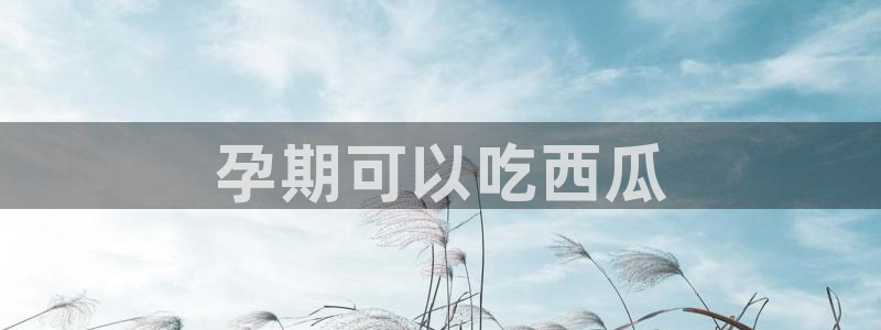 吃瓜电影：孕期可以吃西瓜